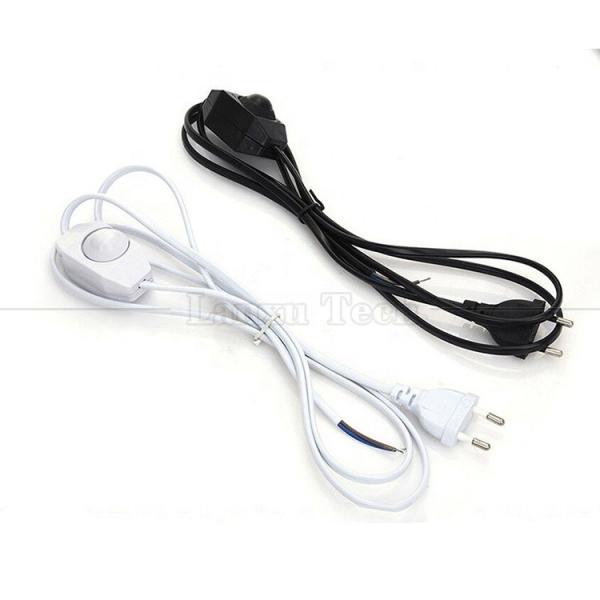 Cheap 1.8m EU Plug ON OFF LED Dimmer Controller Adapter AC Power Extension Cord Cable for Table Lamp for sale