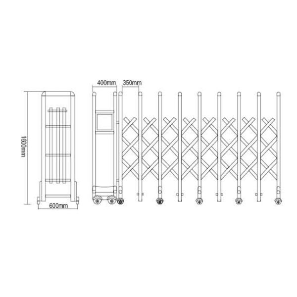 Aluminum Electric Retractable Collapsible Gate Auto Residential Door
