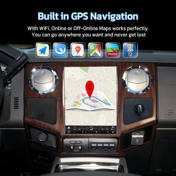 Viknav Car Radio For Ford F250 F350 (2008 2009 2010) 12.1 inch Android Auto Multimedia GPS Navigation Head Unit 8 Core S