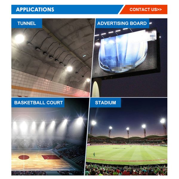 50W To 600W Outdoor Flood Light Fixtures Waterproof Outdoor Led Flood Lights