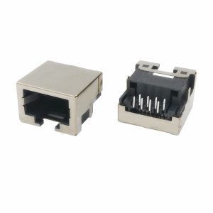 Quality 8P8C tap-down recessed low profile RJ45 connector shielded without LED wholesale