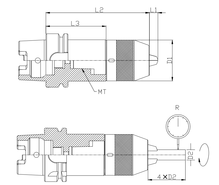Material 20Crnimo Cnc Machine Cutting Tools Drill Chuck Holder HSK AT3 Taper Tolerance