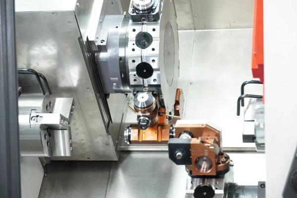 Cheap Powerful Multi Spindle Cnc Vertical Turret Lathe With Back Spindle for sale