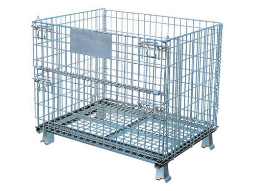 Folding Warehouse Detachable Industrial Wire Mesh Containers Cargo Storage Cage
