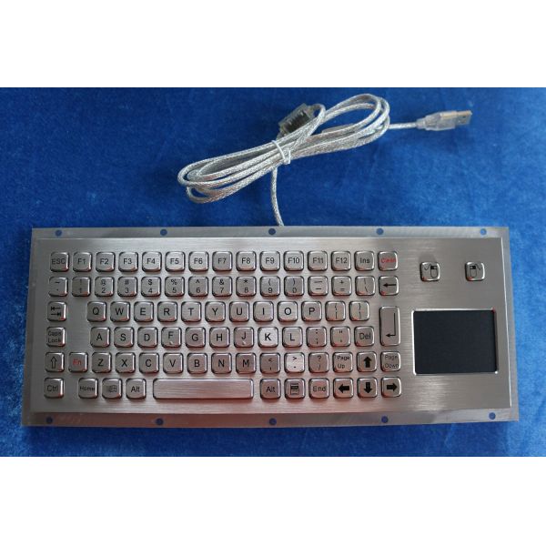 IP67 Dynamic Waterproof Metal Keyboard Washable With Touchpad