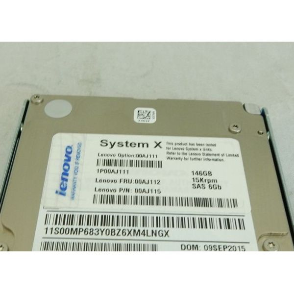 146G 15K 00AJ111 IBM Server Hard Disk SAS 2.5" X3650 M5 X3850 X6 1 Year Warranty