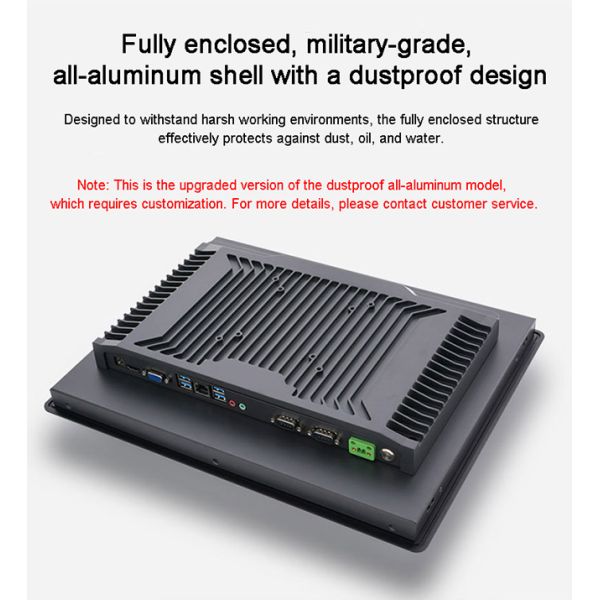 19 inch Wide Working Temperature IP65 Aluminium case HD LCD Open Frame Embedded Integrated Touchscreen All-in-one Fanless PC