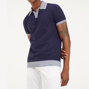 China 100% Cotton Golf T Shirt Polo Style Short Sleeve Slim Fit Custom Logo on sale