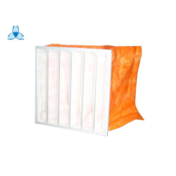 Industrial Orange Pocket Air Filter High Dirty Capacity With EVA Or Silica Rubber Gasket