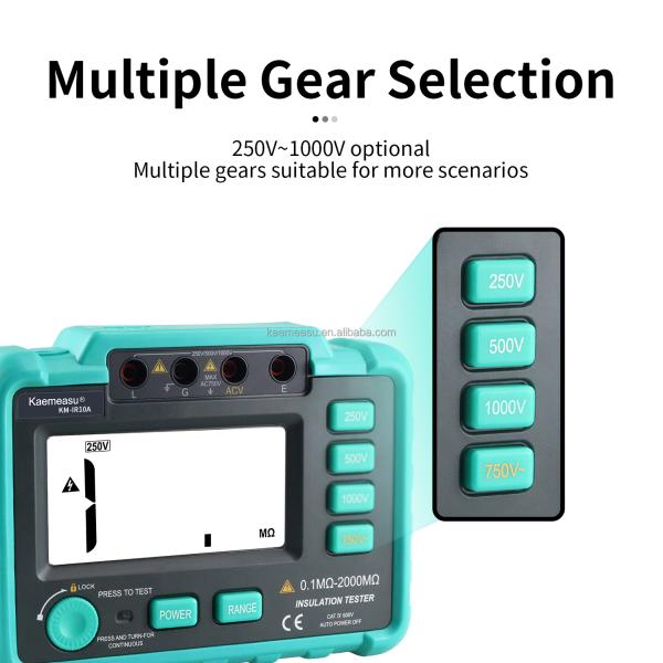 IR10B Insulation Resistance Tester 1000V 2500V Overload Protection Digital Insulation Resistance Tester