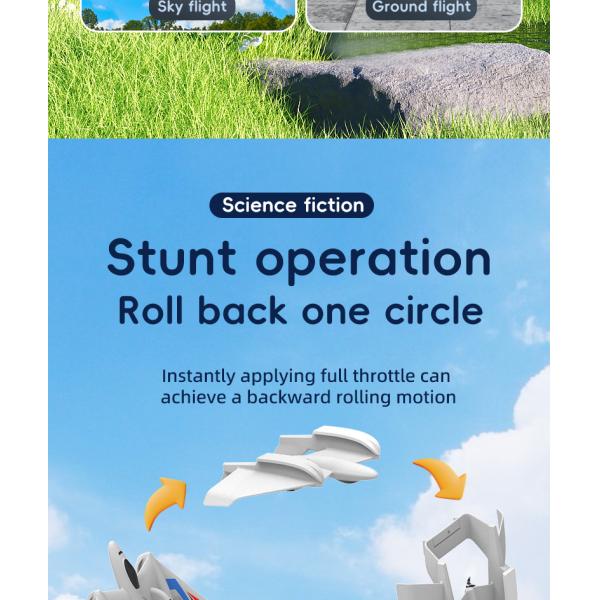 Rc Hydroplane Plane Toys Jet Fixed Wing 2.4g Remote Control Glider Foam Airplane Model Rc Plane for 8-13 Years Old