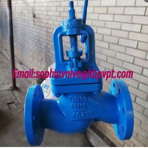 Quality WJ41H DIN cast iron bellows globe valve PN10/16 wholesale