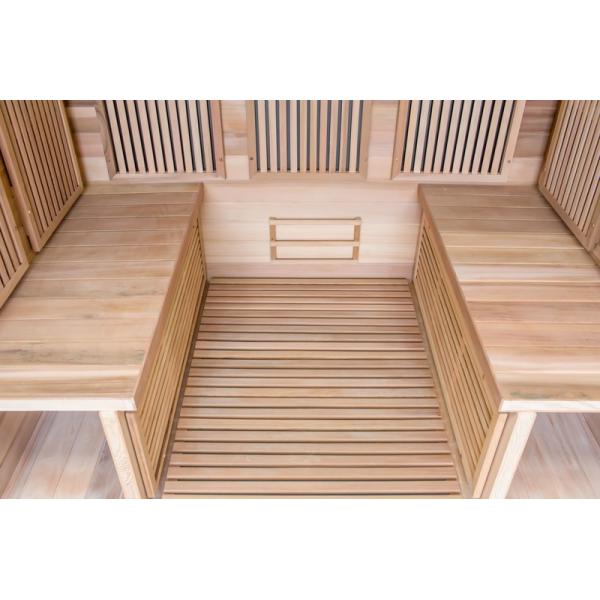 2021 New Design Canada Custom Hemlock Traditional NO EMF Steam Sauna Stove Solid Wood Traditional Sauna Room For Therapy