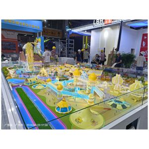 1:150 Amusement Park Models LED Lighting Model Theme Park Customized