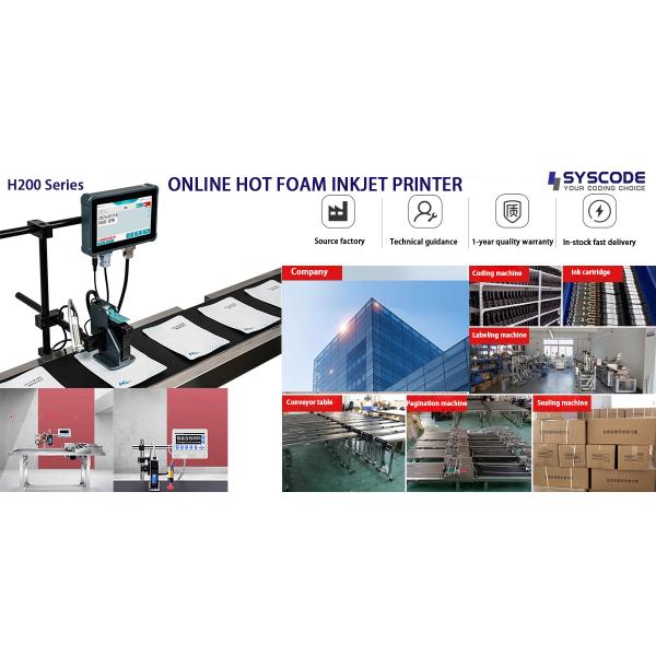 Syscode H200 High-Performance Thermal Inkjet Coder - Compatible with water/solvent/UV inks, supports variable data printing, 200m/min high-speed