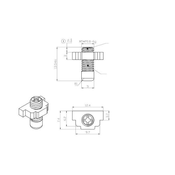 13.5mm Cross Slot M5 Hex Screw Bolt Anti Shedding Tightening Adjustment
