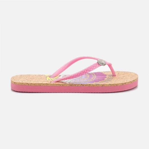 Ladies Beach OEM Slip Resistant EVA Flip Flop With Seashell Printed