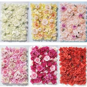 China ODM Background Faux Wall Flowers Floral Panel Wall Home Decoration on sale