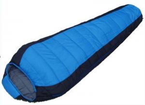 Quality 230x80x50CM Custom Black Orange Waterproof 190T Polyester Travel Mountain Sleeping Bags wholesale