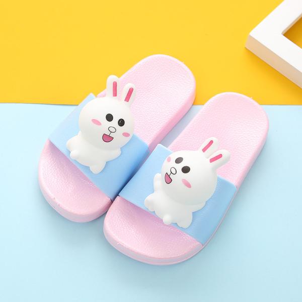 Cute Kids Non Slip Slippers Cartoon Bath Slippers OEM / ODM Accepted