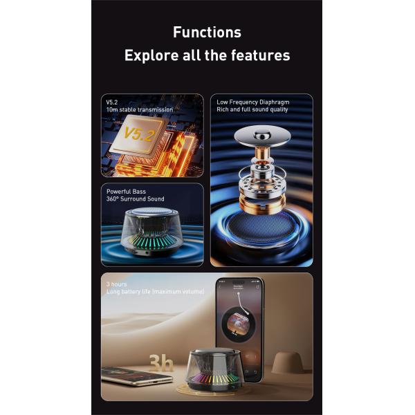 Portable Mini Blue Tooth Speaker With RGB Light Your Ultimate Outdoor Music Solution