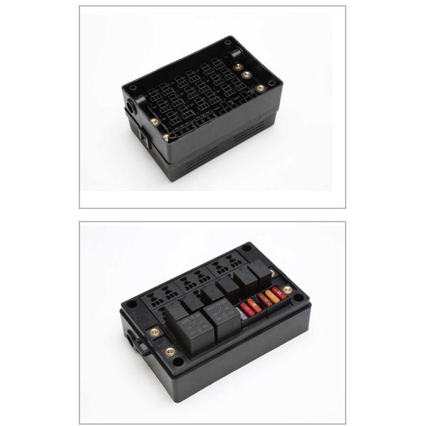 12V Waterproof Fuse And Relay Box 6pcs ATC ATO Blade Fuses For Auto Car Marine Boat