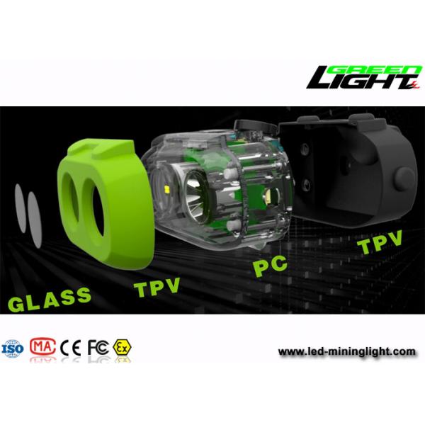 Antistatic LED Mining Cap Lamp 15000lux Brightness With Tracking Technology