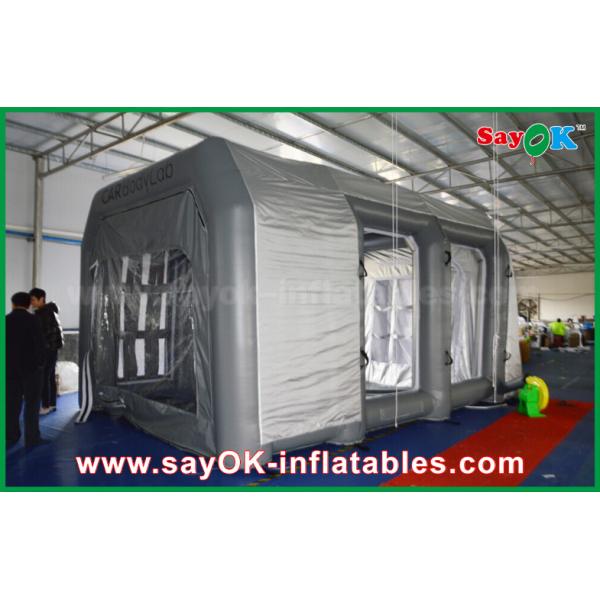Giant Gray Custom Inflatable Products PVC Inflatable Spray Booth For Car