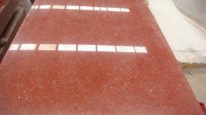 Quality Red Color Rough Granite Kitchen Countertop Floor Tiles 50x50 Slab 2.73 g/cm3 wholesale
