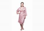 Pink Color Home Ladies Satin Pyjamas Night Dresses Sleepwear Two Pcs Design