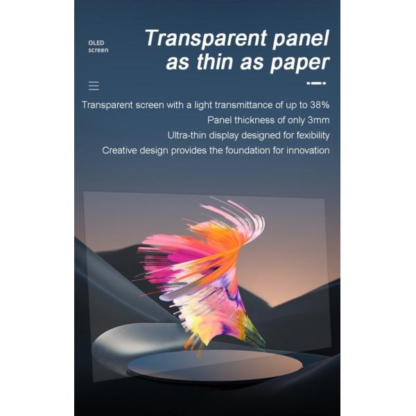 77 Inch See Through OLED Display Digital Kiosk With Aluminum Alloy Frame