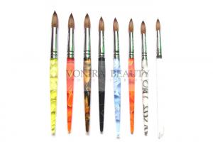 Quality Salon Edition Pointed Kolinsky Nail Brushes Acrylic Handle / Nail Paint Brush Colorful wholesale