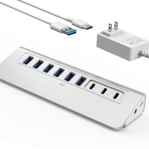 Quality Aluminum Alloy ABS Housing USB-C Hub Multiport Adapter with Ethernet Cable and Type Switch Function wholesale