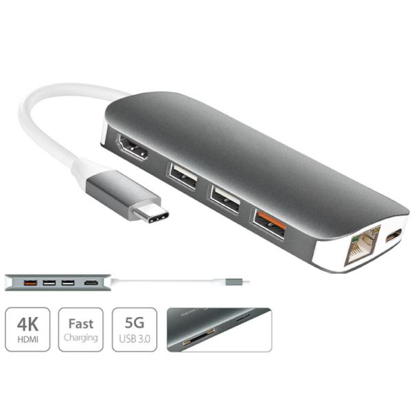 Cheap J5 Create USB Type-C Multi Adapter Type C Docking Station Hub with USB C Power Delivery,4K ,1000Mbps Ethernet LAN for sale