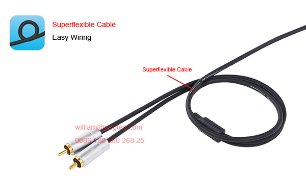 3.5mm male to 2*RCA male projector cables wires data lines link high quality China top