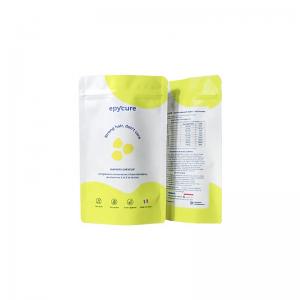 China Capsule vitamin tablet food heat seal packaging bag with tear notch on sale