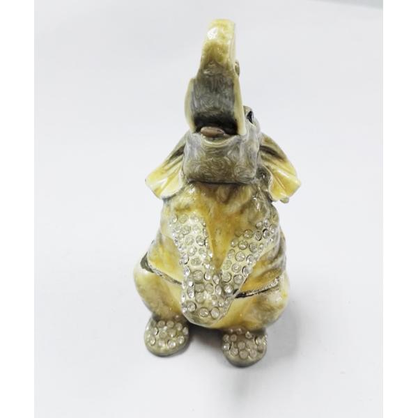 Elephant trinket jewelry box, petwer metal jewelry box elephant decoration gifts box