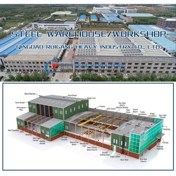 Q355 S355B Steel Structure Factory , Prefabricated Industrial Steel Construction Building
