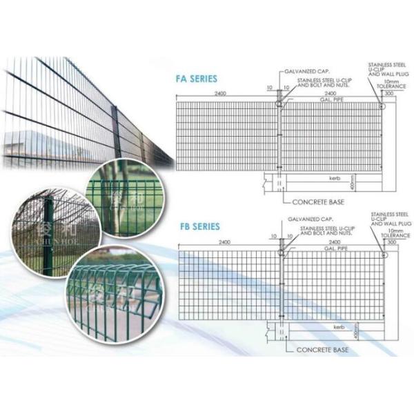 Bending Top H1.5m Welding Mesh Fence Round Post