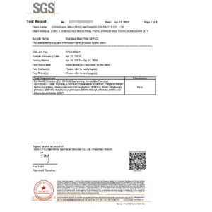 Shenzhen Juhao Hardware Technology Co., Ltd. Certifications