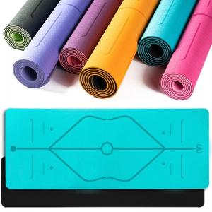 China Eco Friendly TPE Fitness Yoga Mat Double Layer Non Slip Sport Carpet Pads on sale