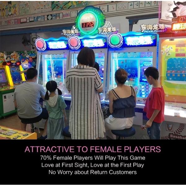 Redemption Pearl Fisher Happy Ball Pusher Lottery Ticket Game Machine For Amusement Room