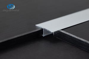 China Electrophoresis T8 Aluminum T Profiles 3.5mm Height For Kitchen Tile on sale
