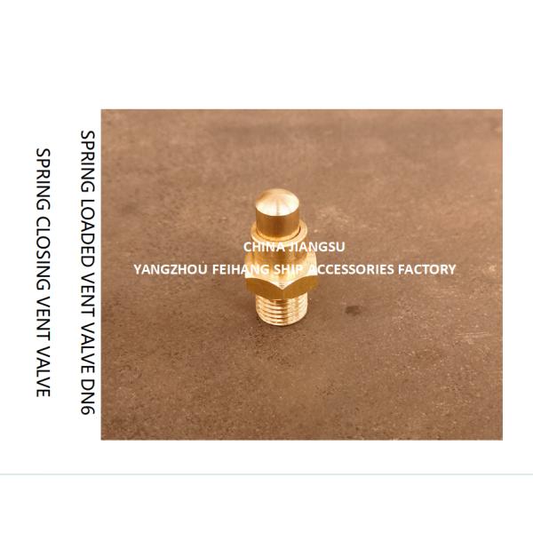 DN6 Brass Spring Loaded Vent Valve with Threaded Ends and CB/T3778-1999 Standard