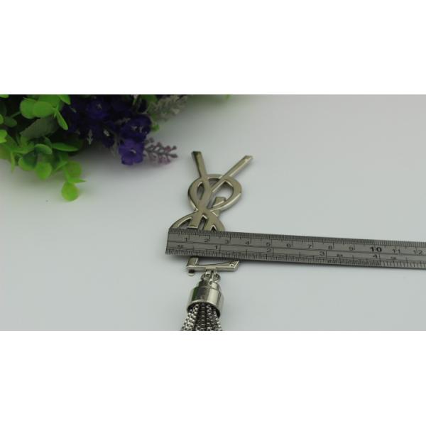 Handmade DIY handbag accessories making 185 length zinc alloy metal cord end cap with tassel