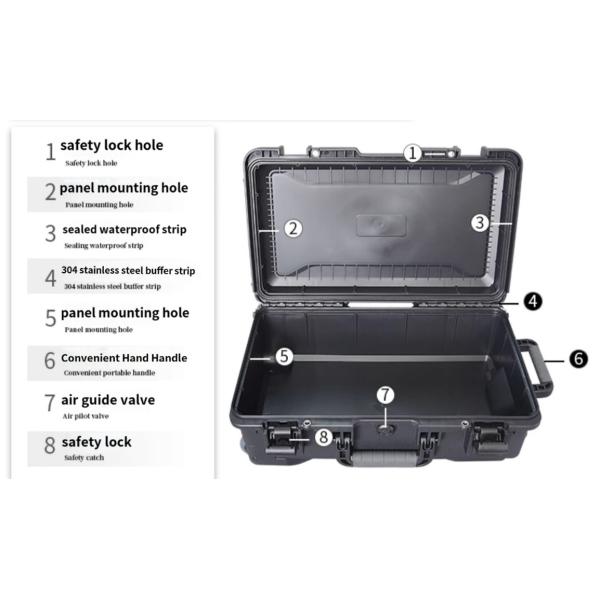 Waterproof Lockable Tool Storage Case with Customizable Lining for Professional Use