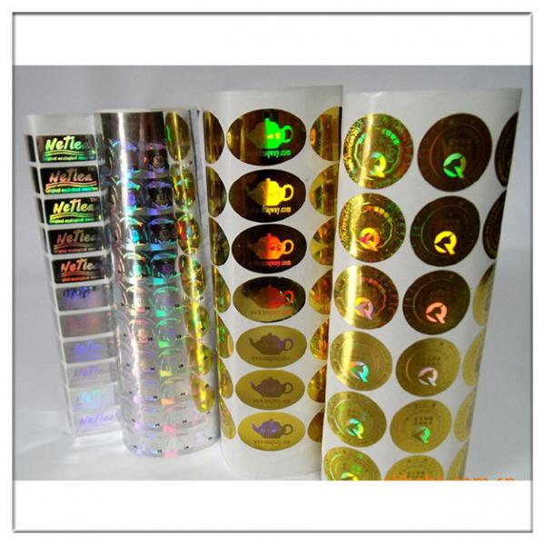Cheap Adhesive Holographic label / Holographic adhesive sticker,custom holographic label with own logo for sale