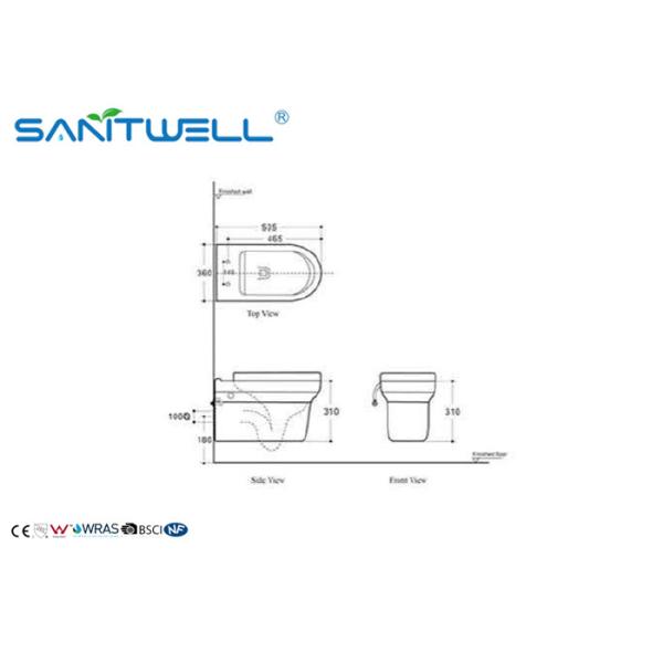 Wall Mounted Concealed Cistern Ceramic Toilet Modern Water Saver Flush Types