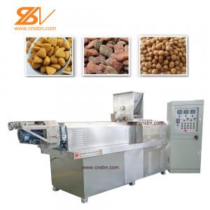 China SLG65 Pet Food Extruder Making Machine , Pet Extruder Machine 38CrMoAlA Screw Material on sale