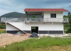 China One And A Half Floor Steel Frame Small House / Light Steel Prefab House With Balcony on sale